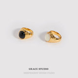 Sculpted Dome Gemstone Statement Ring