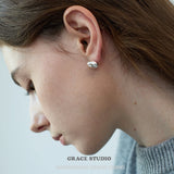 Polished Pebble Stud Earrings