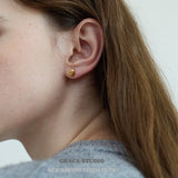 Polished Pebble Stud Earrings