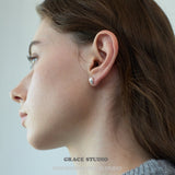 Polished Pebble Stud Earrings