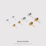 Polished Pebble Stud Earrings
