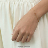 Solitaire Crystal Chain Bracelet