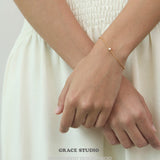Solitaire Crystal Chain Bracelet