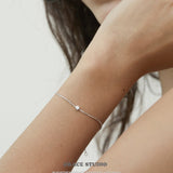 Solitaire Crystal Chain Bracelet