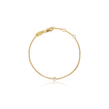 Solitaire Crystal Chain Bracelet