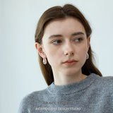 Sculpted U-Shape Hoop Earrings