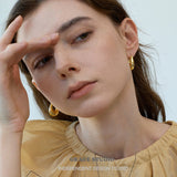 Sculpted U-Shape Hoop Earrings