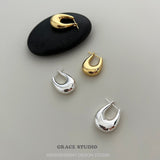 Sculpted U-Shape Hoop Earrings