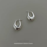 Sculpted U-Shape Hoop Earrings