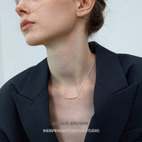Organic Bar Pendant Necklace