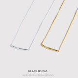 Organic Bar Pendant Necklace