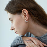 Textured Dome Hoop Earrings