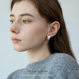 Textured Dome Hoop Earrings