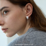 Textured Dome Hoop Earrings