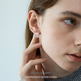 Textured Dome Hoop Earrings