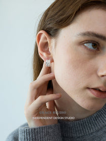 Textured Dome Hoop Earrings - Grace Studio