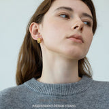 Textured Dome Hoop Earrings