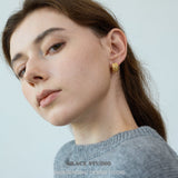 Textured Dome Hoop Earrings