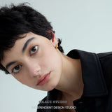 Glossy Dome Mini Hoop Earrings