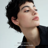 Glossy Dome Mini Hoop Earrings