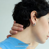 Glossy Dome Mini Hoop Earrings