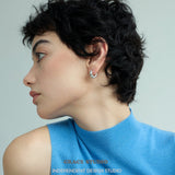 Glossy Dome Mini Hoop Earrings