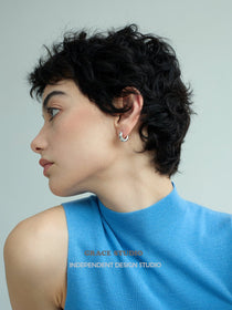 Glossy Dome Mini Huggie Hoop Earrings - Grace Studio