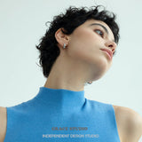 Glossy Dome Mini Hoop Earrings