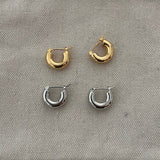 Glossy Dome Mini Hoop Earrings