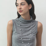 Elegant Baroque Pearl Station Necklace