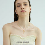 Ribbon Twist Pendant Necklace