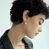 Bubble Cluster Pearl Drop Earrings
