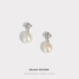 Bubble Cluster Pearl Drop Earrings