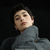Glossy Round Hoop Earrings