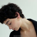 Glossy Round Hoop Earrings