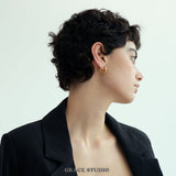 Glossy Round Hoop Earrings
