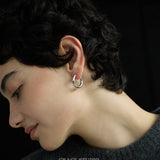 Glossy Round Hoop Earrings