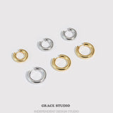 Glossy Round Hoop Earrings