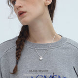 Knotted Rope Heart Pendant Necklace