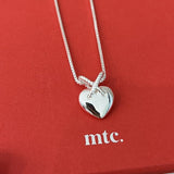 Knotted Rope Heart Pendant Necklace