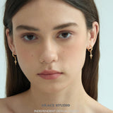 Celestial Spark Star Drop Earrings