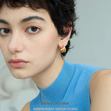 Duo Layered Dome Hoop Earrings