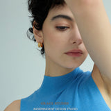 Duo Layered Dome Hoop Earrings