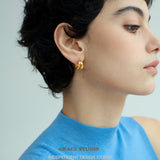Duo Layered Dome Hoop Earrings