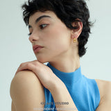 Duo Layered Dome Hoop Earrings