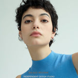 Duo Layered Dome Hoop Earrings
