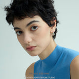 Duo Layered Dome Hoop Earrings