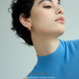 Duo Layered Dome Hoop Earrings