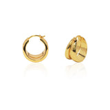 Duo Layered Dome Hoop Earrings