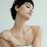Sculpted U Pendant Necklace & Earrings Set